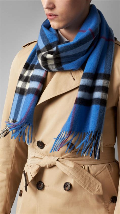 blue burberry scarf men|genuine burberry scarf.